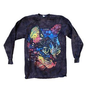 Tie Dye Cat Long Sleeve Shirt